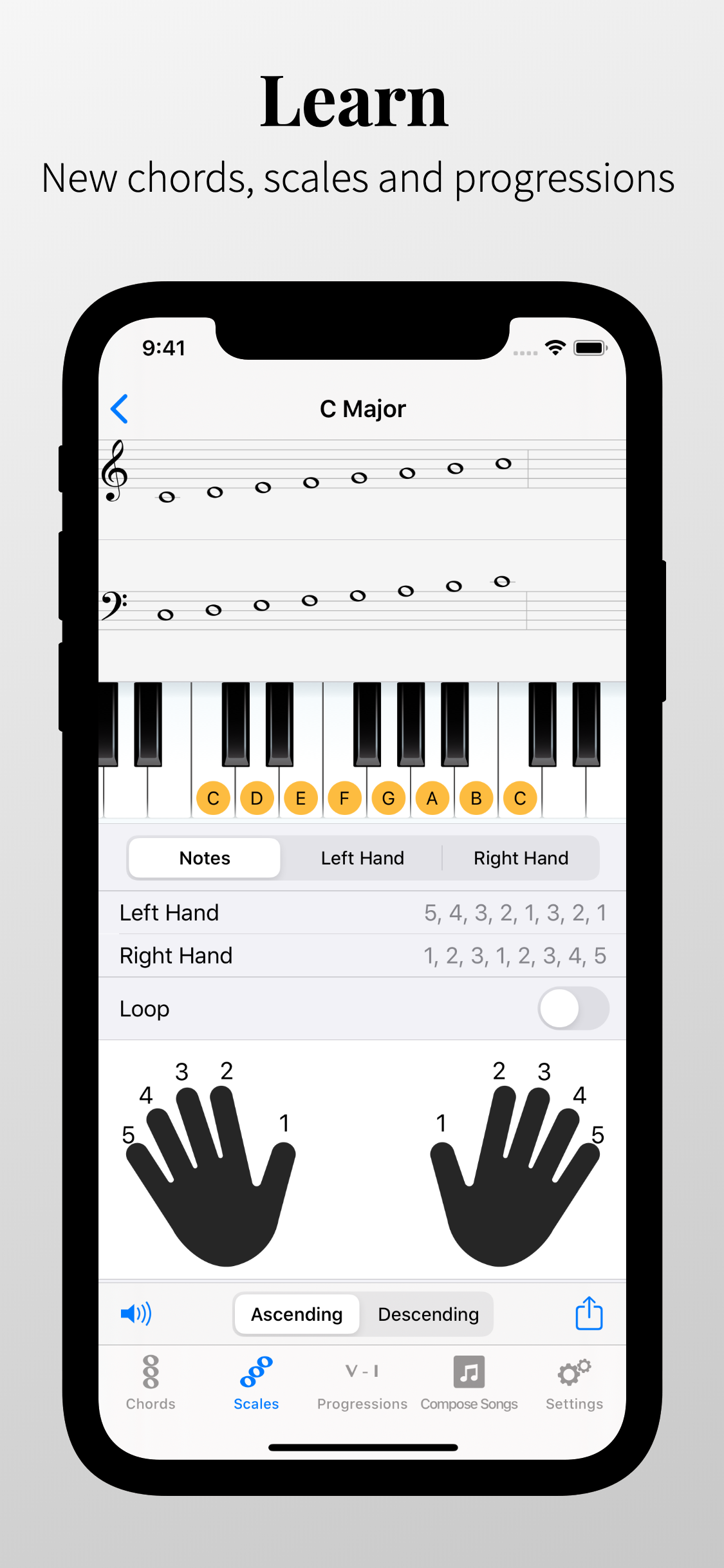 Piano Chords and Scales screenshot